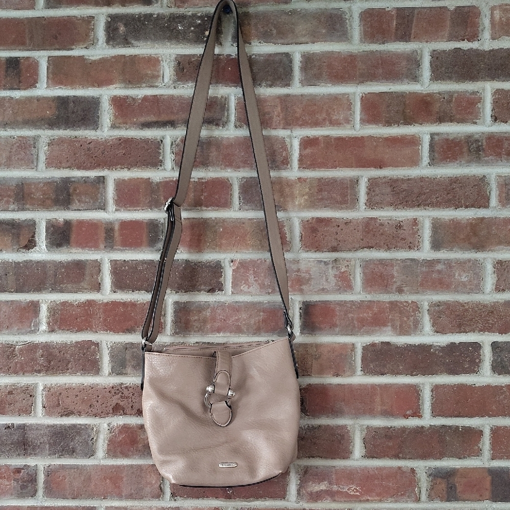 Chaps Tan Crossbody Bag with Adjustable Strap